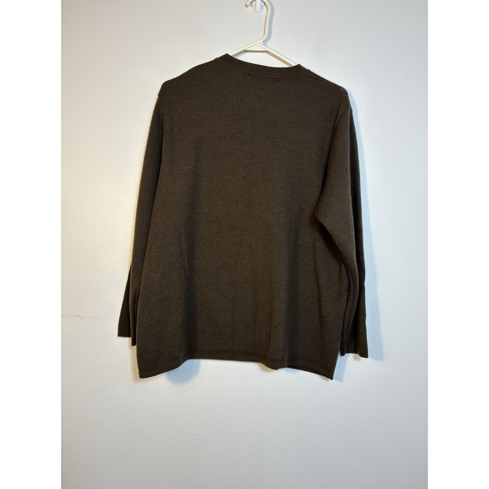 Carla Ferroni by Lady Jane wool blend Cardigan Size XL Brown Made in Italy - Picture 4 of 8